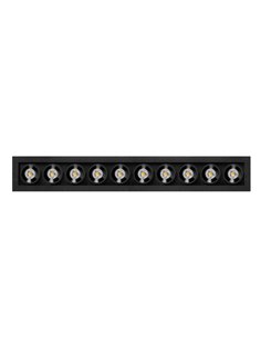 Empotrable de techo Black Foster Micro - Arkoslight - Diseño horizontal con 10 luces