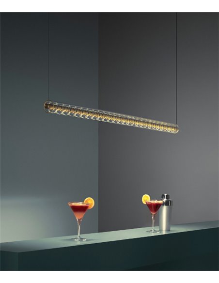 Lámpara colgante lineal Loop - Arkoslight - Lámpara LED minimalista