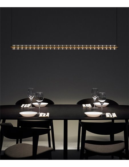 Lámpara colgante lineal Loop - Arkoslight - Lámpara LED minimalista