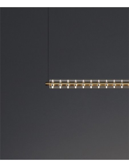 Lámpara colgante lineal Loop - Arkoslight - Lámpara LED minimalista