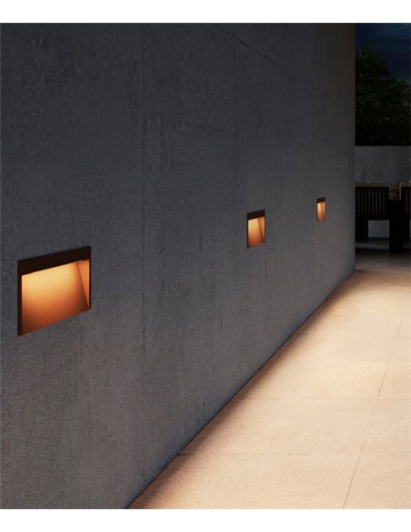 Empotrable de pared de exterior Slim - Arkoslight - Iluminación indirecta para jardín