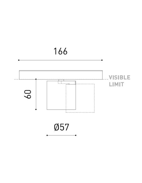Proyector de carril Flip 48V Short - Arkoslight - Foco orientable LED