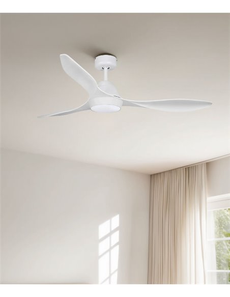 Ventilador de techo con luz Polaris L Smart - Faro - Ventilador ultrasilencioso, blanco