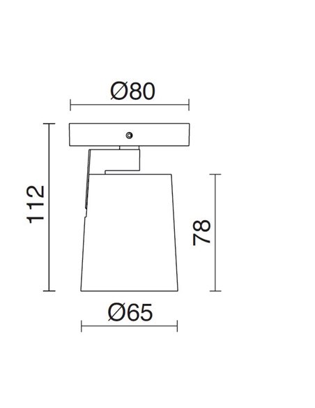 Proyector de techo Ten - Novolux Lighting - Lámpara de superficie orientable