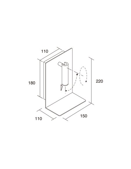 Aplique de pared Baltic - Novolux Lighting - Lámpara de lectura con bandeja