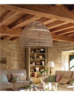 Colgante de techo Vietnam - Novolux Lighting - Lámpara de mimbre natural