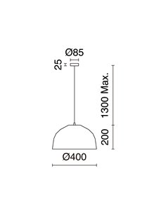Colgante de techo Moln - Novolux Lighting - Pantalla de tejido sintético blanco
