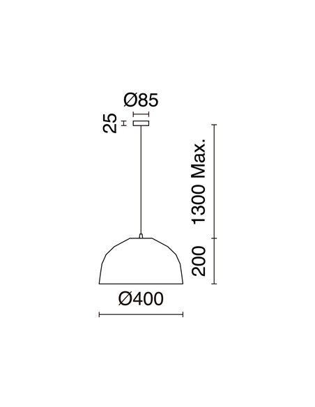 Colgante de techo Moln - Novolux Lighting - Pantalla de tejido sintético blanco