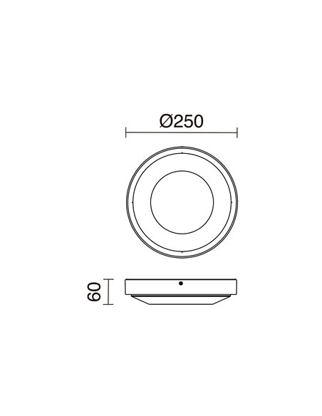 Lámpara de pared/techo de exterior Floc - Novolux Lighting - Diseño redondo, IP65