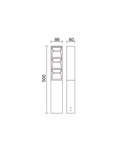 Baliza de exterior Flat - Novolux Lighting - Lámpara LED antracita