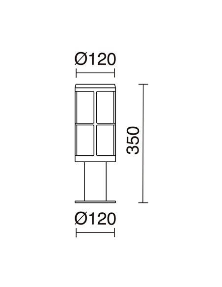 Sobremuro de exterior Lug - Novolux Lighting - Diseño industrial en blanco o antracita