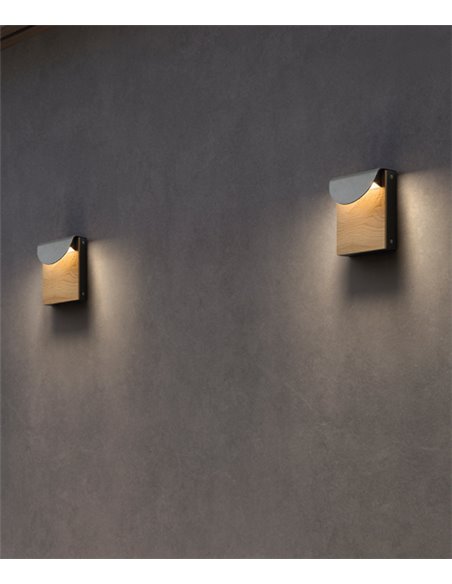 Aplique de exterior Dion - Novolux Lighting - Lámpara antracita con paneles decorativos
