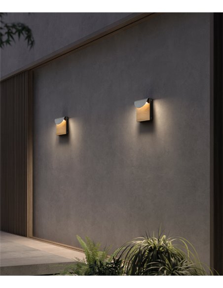 Aplique de exterior Dion - Novolux Lighting - Lámpara antracita con paneles decorativos