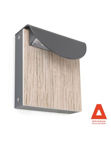 Aplique de exterior Dion - Novolux Lighting - Lámpara antracita con paneles decorativos