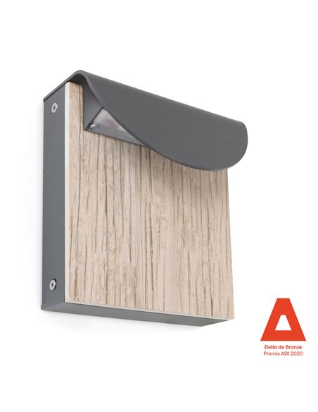 Aplique de exterior Dion - Novolux Lighting - Lámpara antracita con paneles decorativos