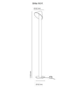 Lámpara de pie Shita - Milan - Lámpara minimalista, pantalla orientable