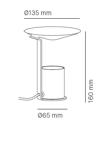 Lámpara de mesa Mokka - Milan - Lámpara minimalista decorativa