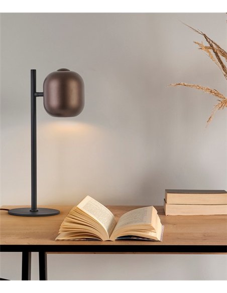 Lámpara de mesa Nimes - Schuller - Diseño moderno en negro y marrón