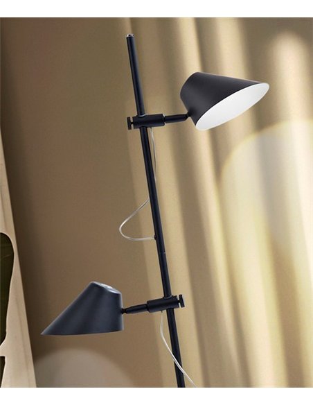 Lámpara de pie Esino - Schuller - 2 luces regulables en altura y orientables