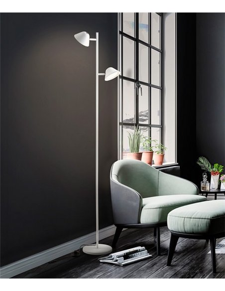 Lámpara de pie Taros - Schuller - Lámpara de lectura con luces orientable