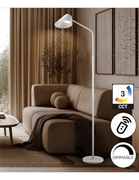 Lámpara de pie Esino - Schuller - Lámpara de pie arco, foco orientable