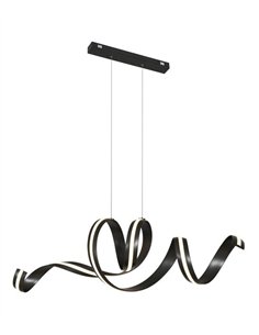 Lámpara colgante Amara - Schuller - Lámpara minimalista negra, horizontal 2