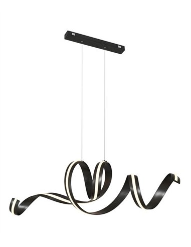 Lámpara colgante Amara - Schuller - Lámpara minimalista negra, horizontal