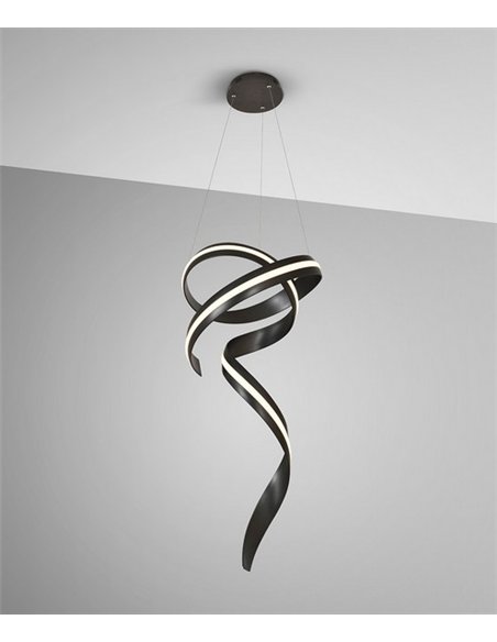 Lámpara colgante Amara - Schuller - Lámpara minimalista vertical, negra