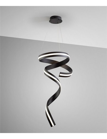 Lámpara colgante Amara - Schuller - Lámpara minimalista vertical, negra