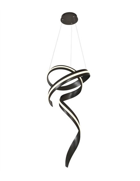 Lámpara colgante Amara - Schuller - Lámpara minimalista vertical, negra