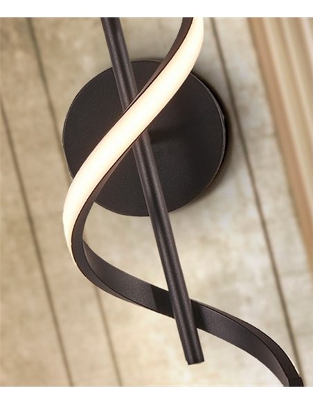 Aplique de pared Boa - Schuller - Diseño minimalista negro