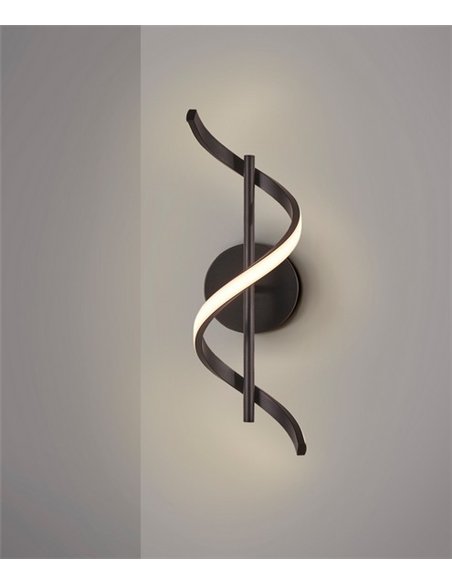 Aplique de pared Boa - Schuller - Diseño minimalista negro