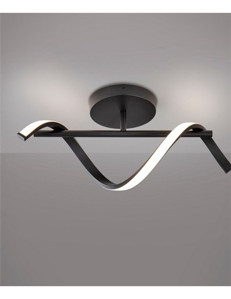 Aplique de pared Boa - Schuller - Diseño minimalista negro