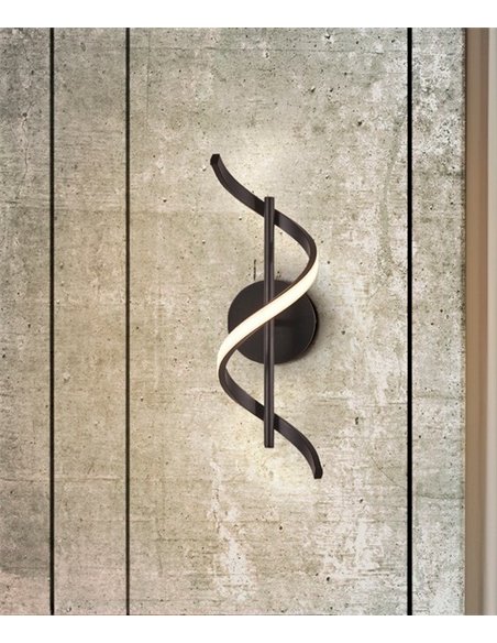Aplique de pared Boa - Schuller - Diseño minimalista negro