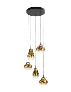 Lámpara colgante Aledis - Schuller - Lámpara de 5 luces de cristal soplado 2