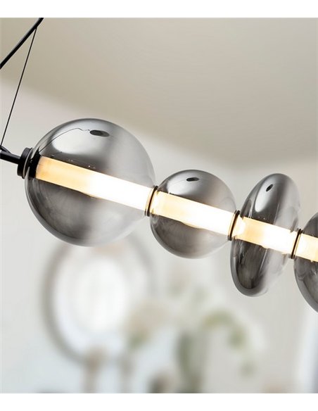 Lámpara colgante Gladis - Schuller - Posición horizontal y vertical, tulipas de cristal soplado