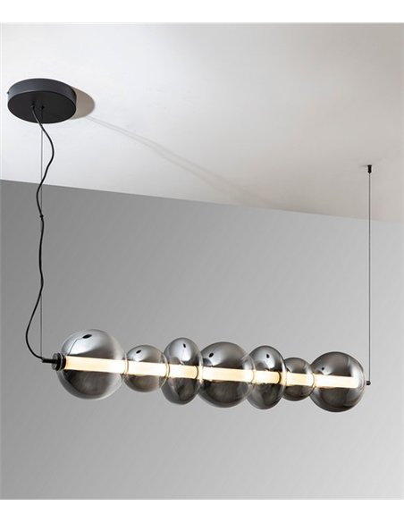 Lámpara colgante Gladis - Schuller - Posición horizontal y vertical, tulipas de cristal soplado