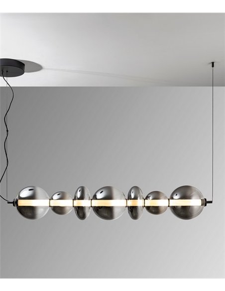 Lámpara colgante Gladis - Schuller - Posición horizontal y vertical, tulipas de cristal soplado