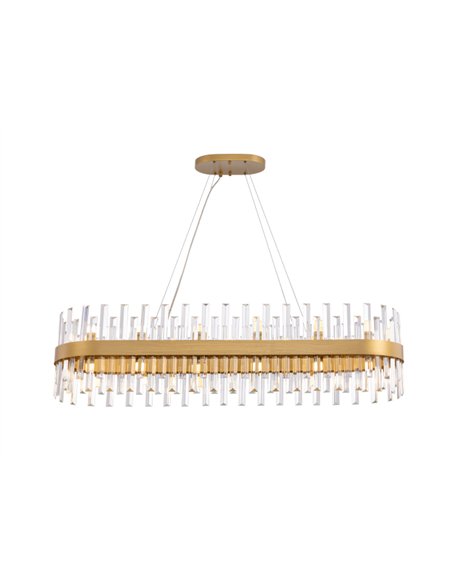 Lámpara colgante Grace - Schuller - Diseño ovalado, barras de cristal