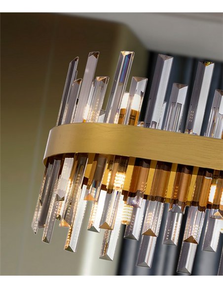 Lámpara colgante Grace - Schuller - Diseño ovalado, barras de cristal