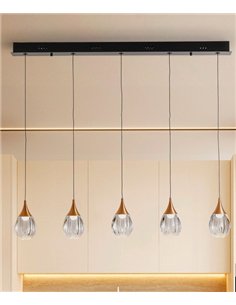Lámpara colgante Corina - Schuller - Lámpara lineal de 5 luces