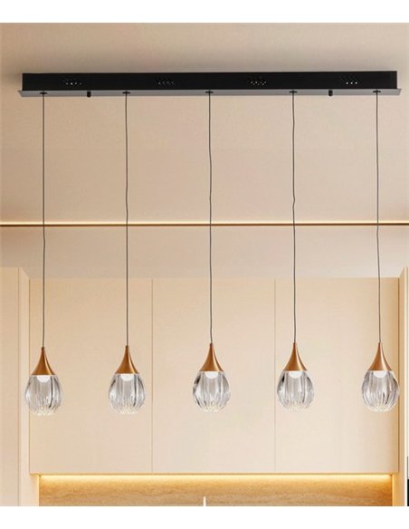 Lámpara colgante Corina - Schuller - Lámpara lineal de 5 luces