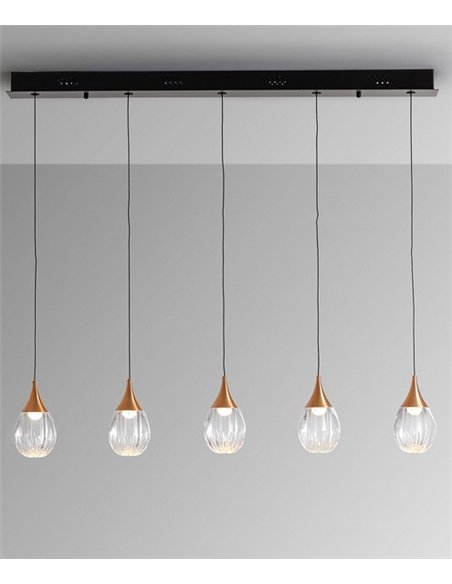 Lámpara colgante Corina - Schuller - Lámpara lineal de 5 luces