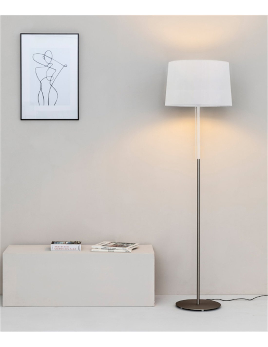 Lámpara de pie Volta – Faro – Pantalla tejido Lámpara de pie Volta – Faro – Pantalla tejido