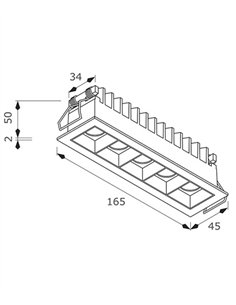 Foco de techo FE23 - Conalux - Lámpara rectangular  2