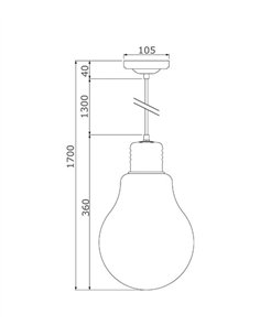 Lámpara colgante Idea - Conalux - Lámpara en forma de bombilla