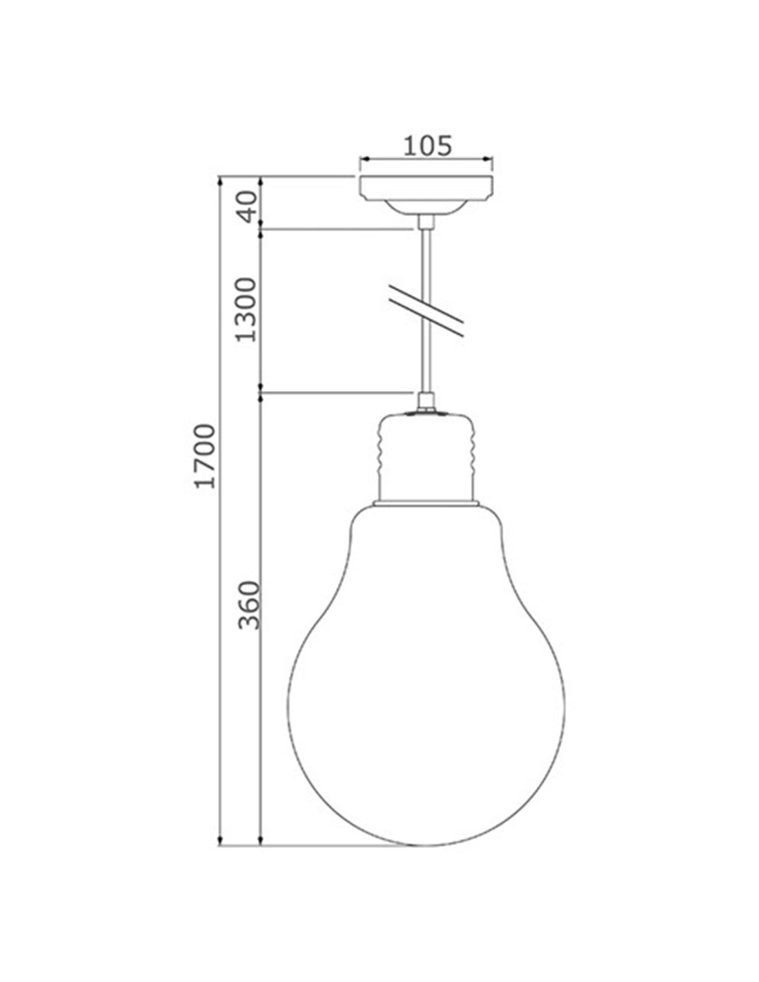 Lámpara colgante Idea - Conalux - Lámpara en forma de bombilla Lámpara colgante Idea - Conalux - Lámpara en forma de bombilla