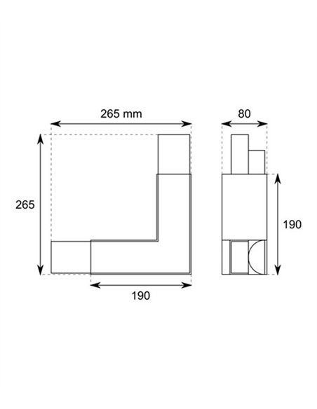 Conector de 90° modelo 6016 - Conalux Conector de 90° modelo 6016 - Conalux