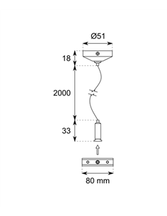 Accesorio de suspensión para carril magnético M-1000 - Conalux 2