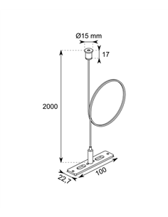 Accesorio de suspensión para carril magnético Rac Mini - Conalux 2